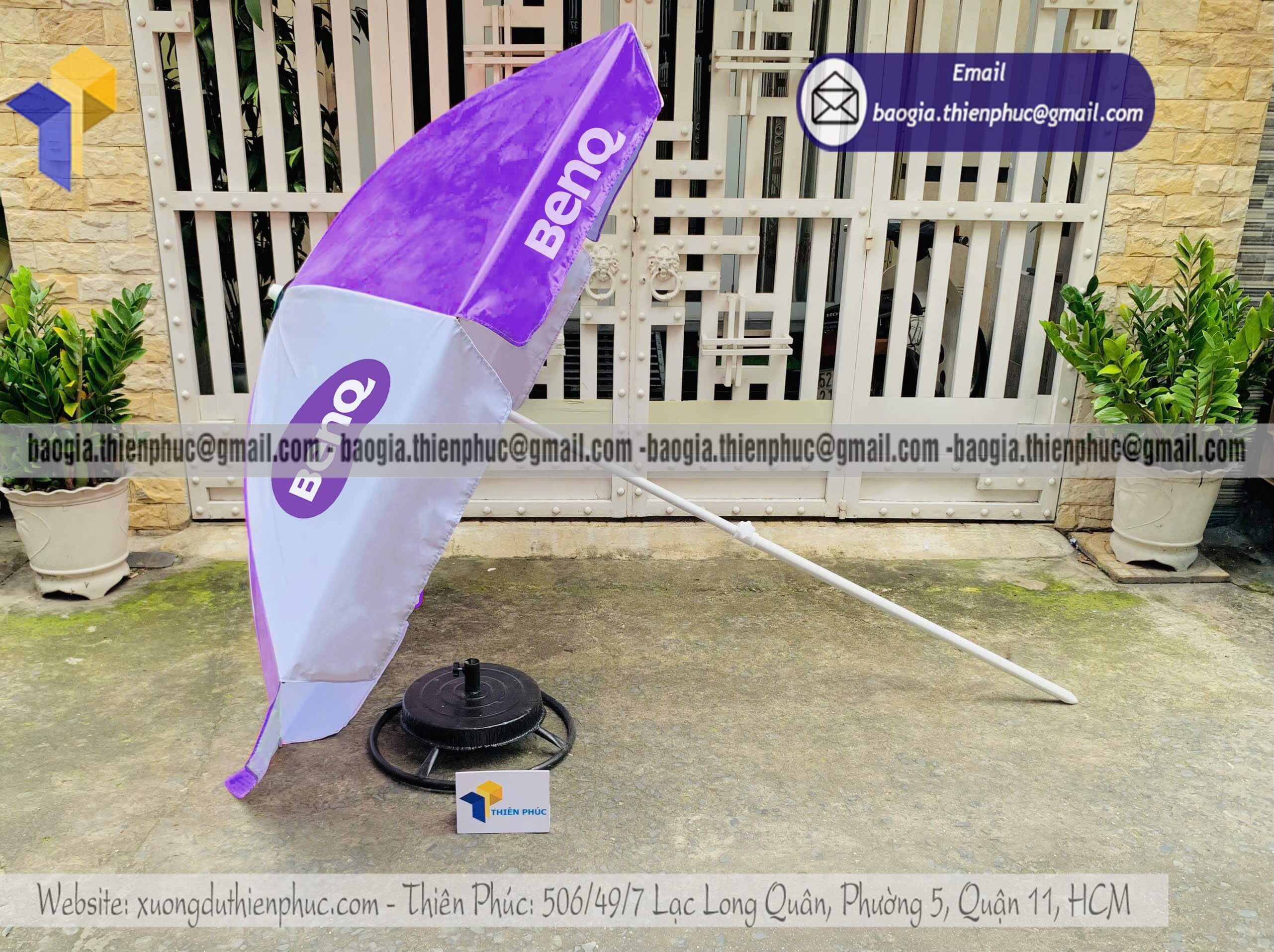 Báo giá in dù tròn quảng cáo chịu gió ngoài trời cho thương hiệu muốn tăng nhận diện