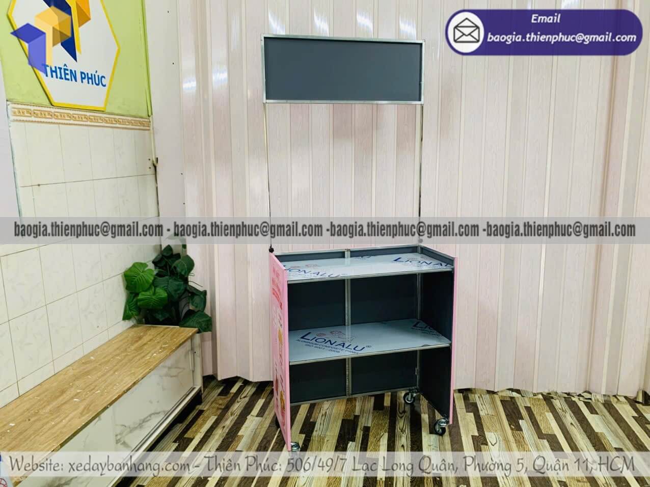 Báo giá xe xếp bán món ăn vặt di động hàng rong vỉa hè khu dân cư khu trọ đông đúc