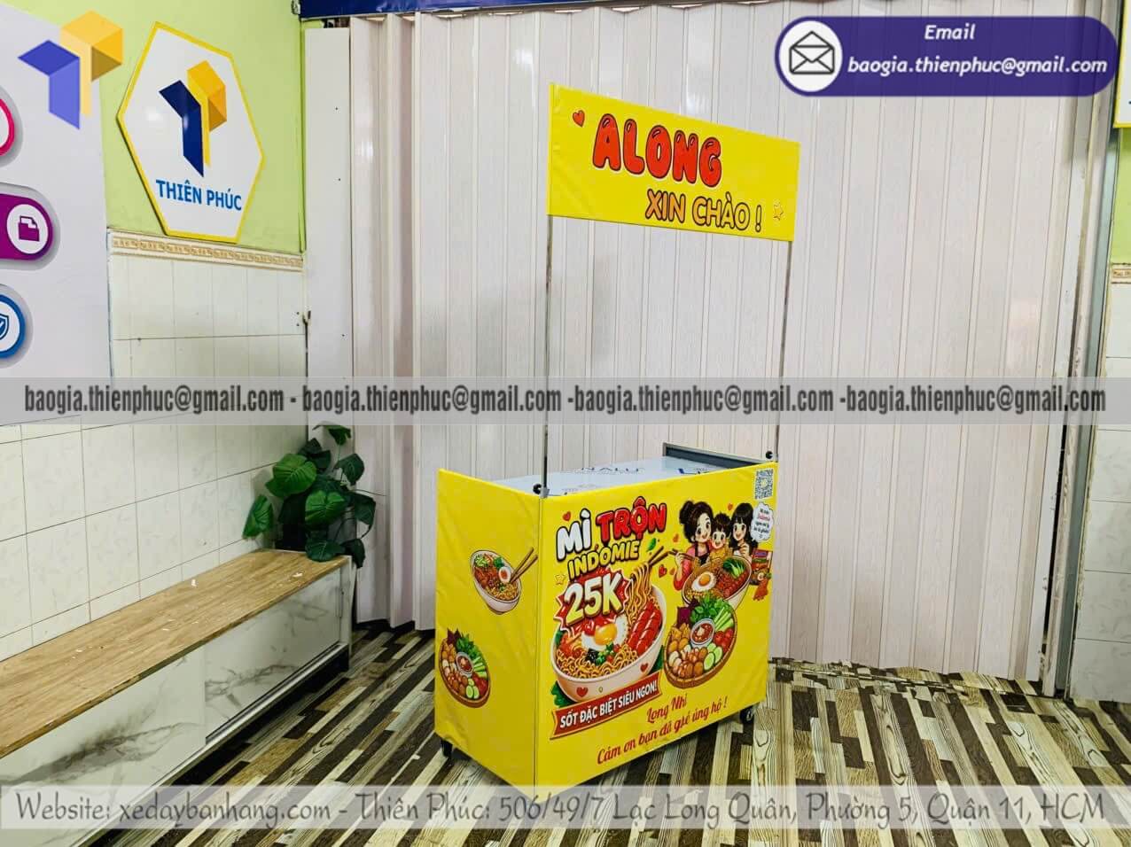 Báo giá quầy xếp bán mì trộn đường phố lắp ráp giá tốt đồ ăn nhanh take away