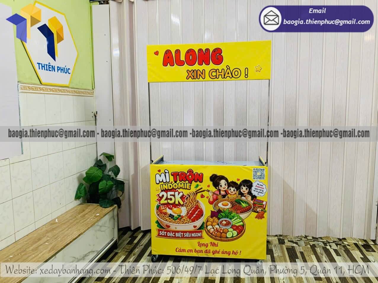 Báo giá quầy xếp bán mì trộn đường phố lắp ráp