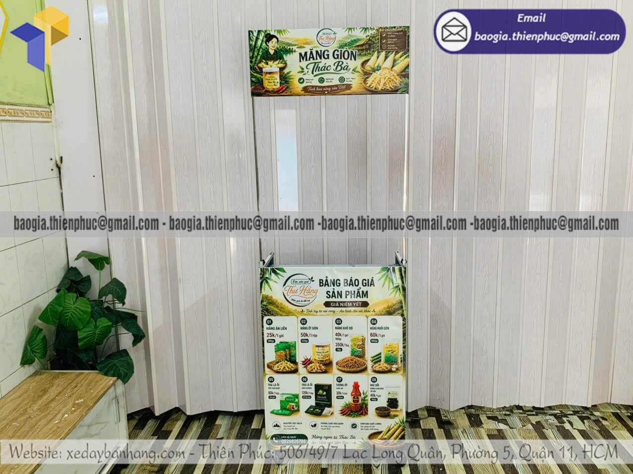 Báo giá quầy xếp trưng bày đồ ăn mini ngoài trời
