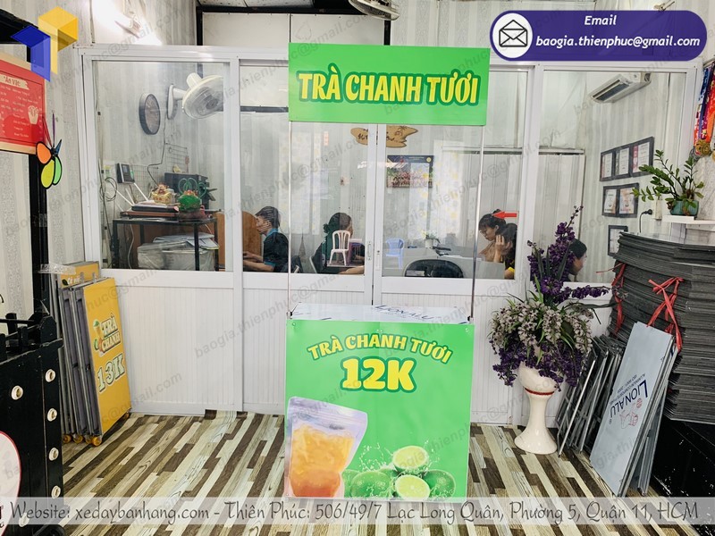 booth bán trà chanh mini