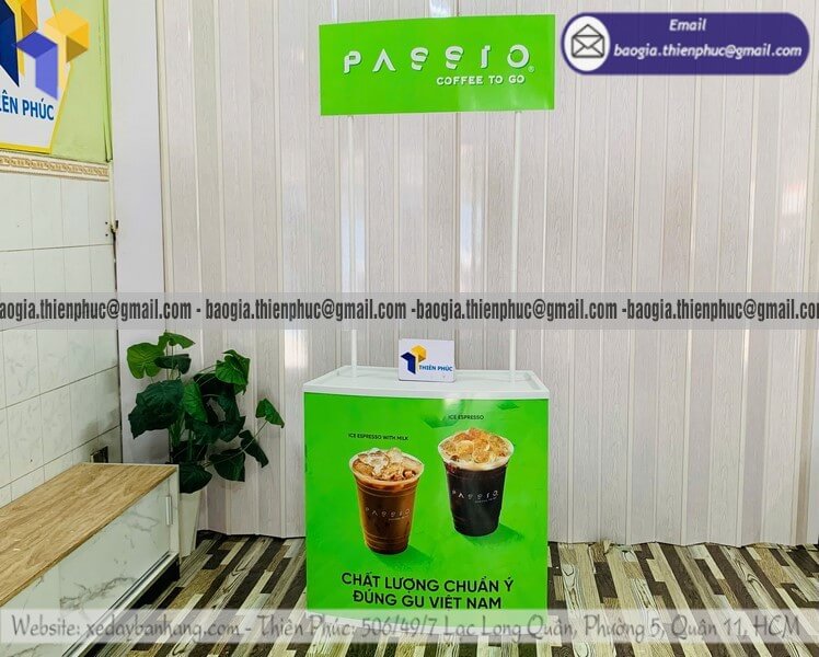 Booth cho PG đứng tiếp thị mẫu mới sự kiện bằng nhựa