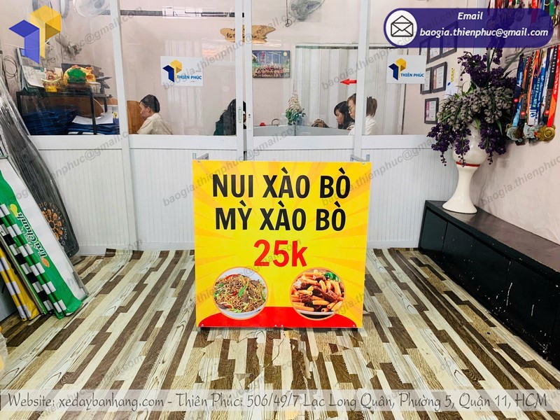 Booth bán đồ ăn sáng xếp gọn đẹp