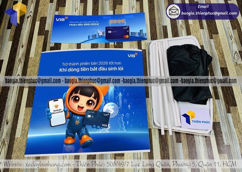 Booth nhựa quảng cáo cho PG đứng sự kiện giới thiệu sản phẩm marketing cực hiệu quả
