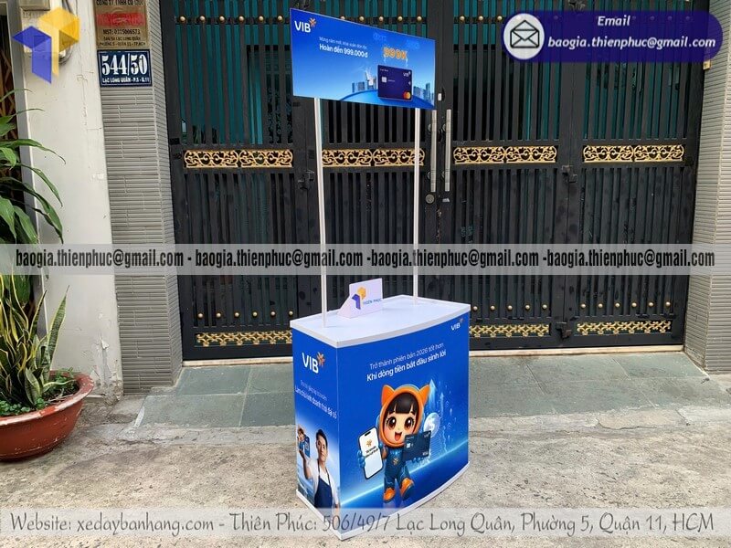 Booth nhựa quảng cáo cho PG đứng sự kiện cho acency truyền thông