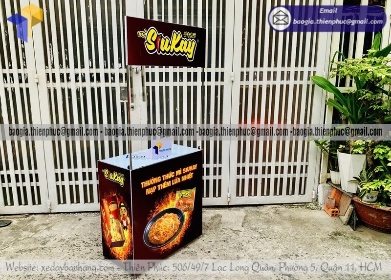 Booth sắt cho PG tiếp thị trải nghiệm sản phẩm mới số lượng lớn chiết khấu