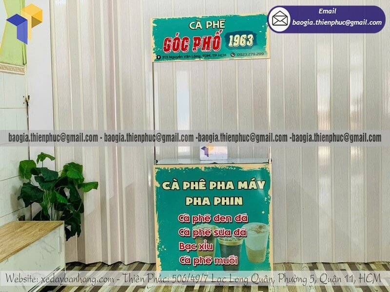Booth sắt gấp gọn quảng cáo sản phẩm lưu động