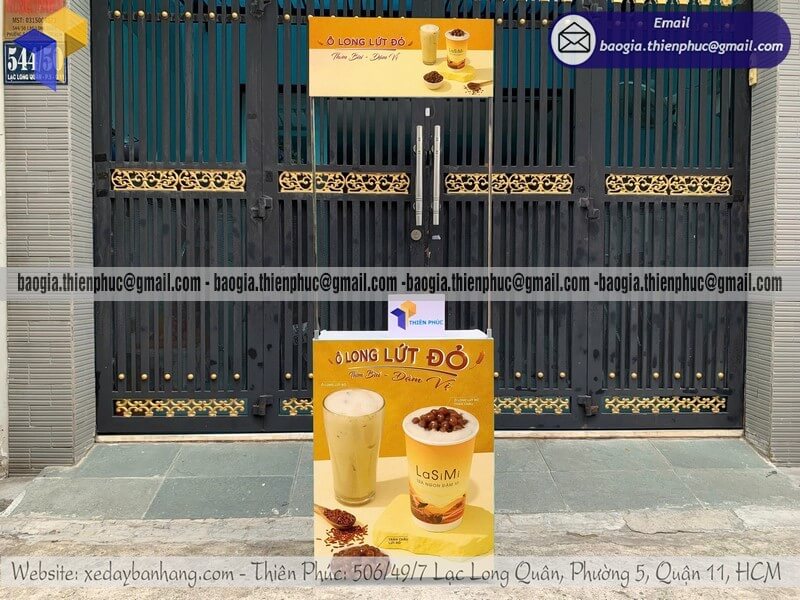 Booth sắt sampling dùng thử sản phẩm mới miễn phí