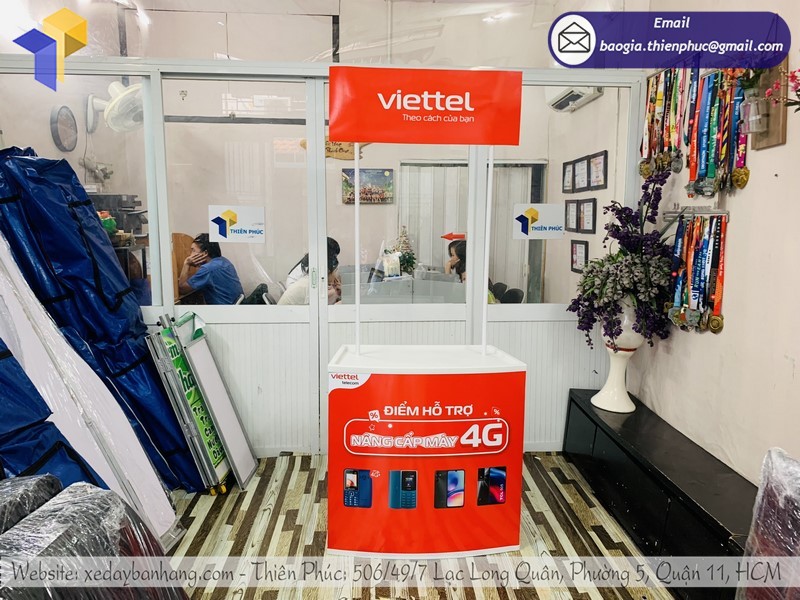 Booth tiếp thị xếp gọn rẻ