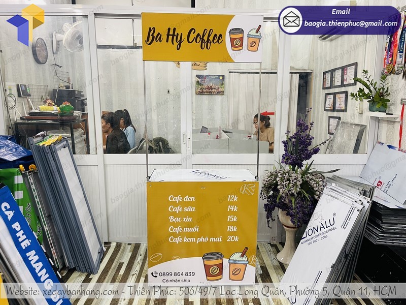 booth xếp gọn bán cafe di động rẻ