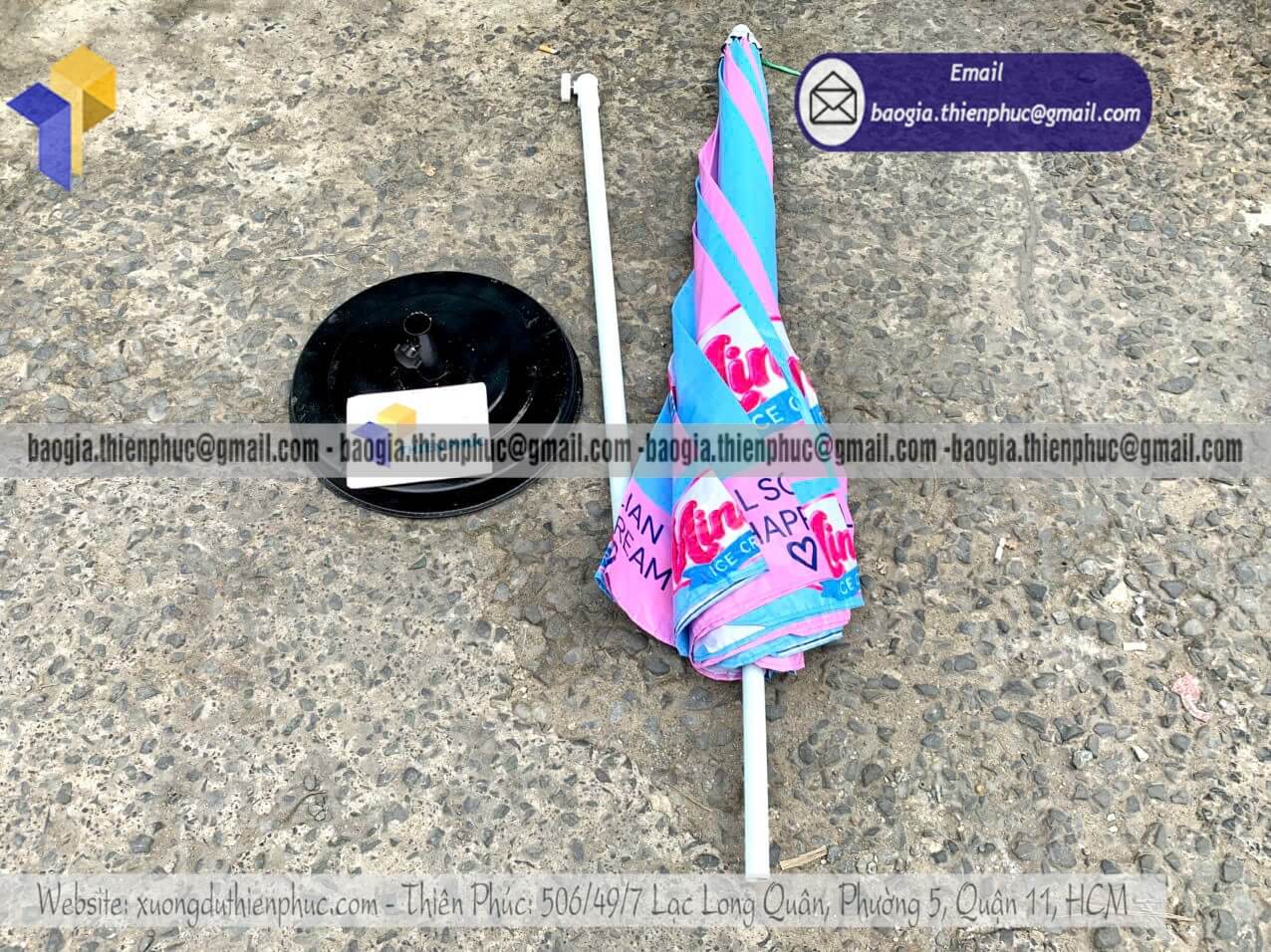 Đặt in dù tròn quảng cáo thương hiệu lớn ngoài trời đặt làm từ xưởng báo giá tư vấn tốt