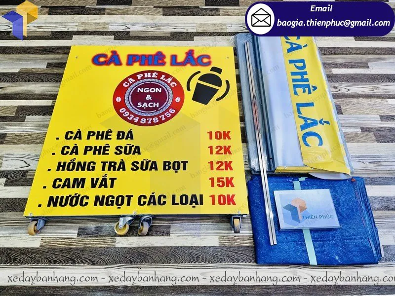 đặt làm quầy lắp ráp bán cafe lắc