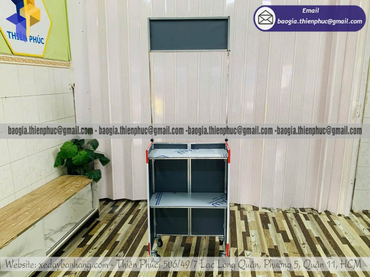 Đặt mẫu quầy bạt pha chế cafe mini bán rong vỉa hè take away trước công ty cổng trường học