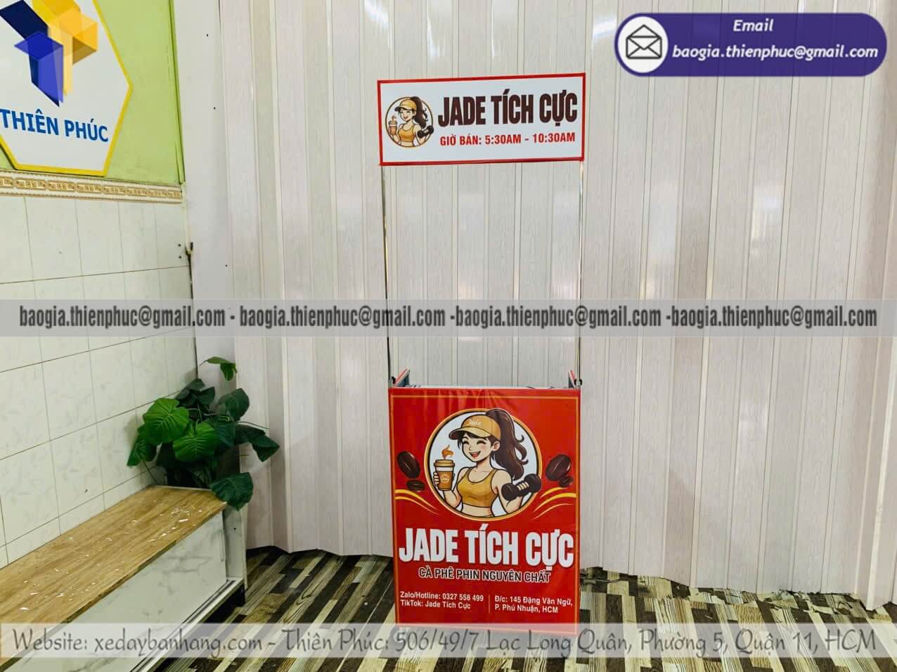 Đặt mẫu quầy bạt pha chế cafe mini bán rong vỉa hè