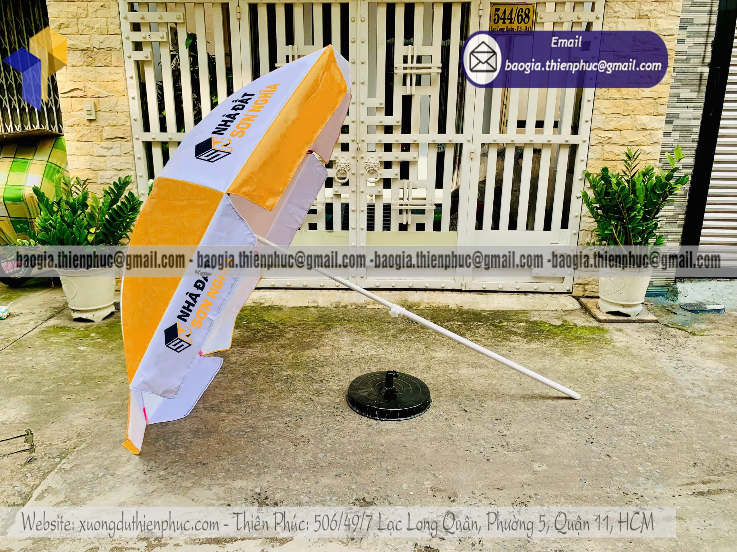 Đặt mua dù bạt che quảng cáo in logo theo yêu cầu bán ở Hà Nội Đà Nẵng Nha Trang