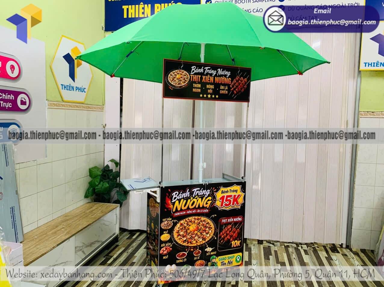 Đặt mua xe xếp bán đồ ăn vặt hàng rong lắp ráp thiết kế độc quyền xiên que bánh tráng trộn