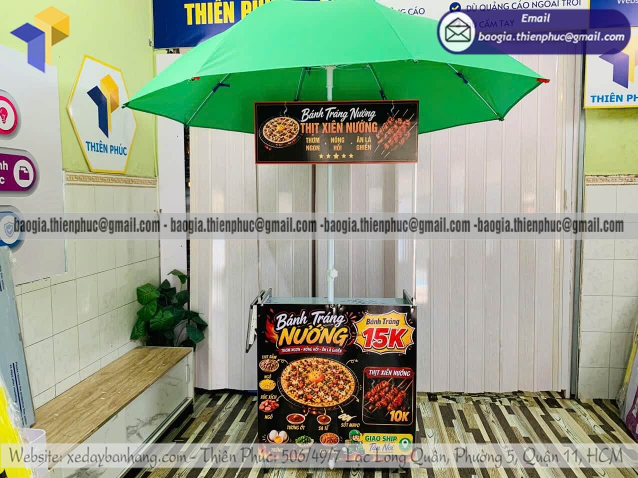 Đặt mua xe xếp bán đồ ăn vặt hàng rong lắp ráp