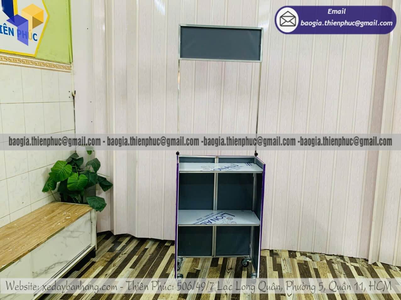 Đặt xe bạt bán bánh khoai mỡ chiên mini xếp gọn xe bán bánh chiên tại tphcm