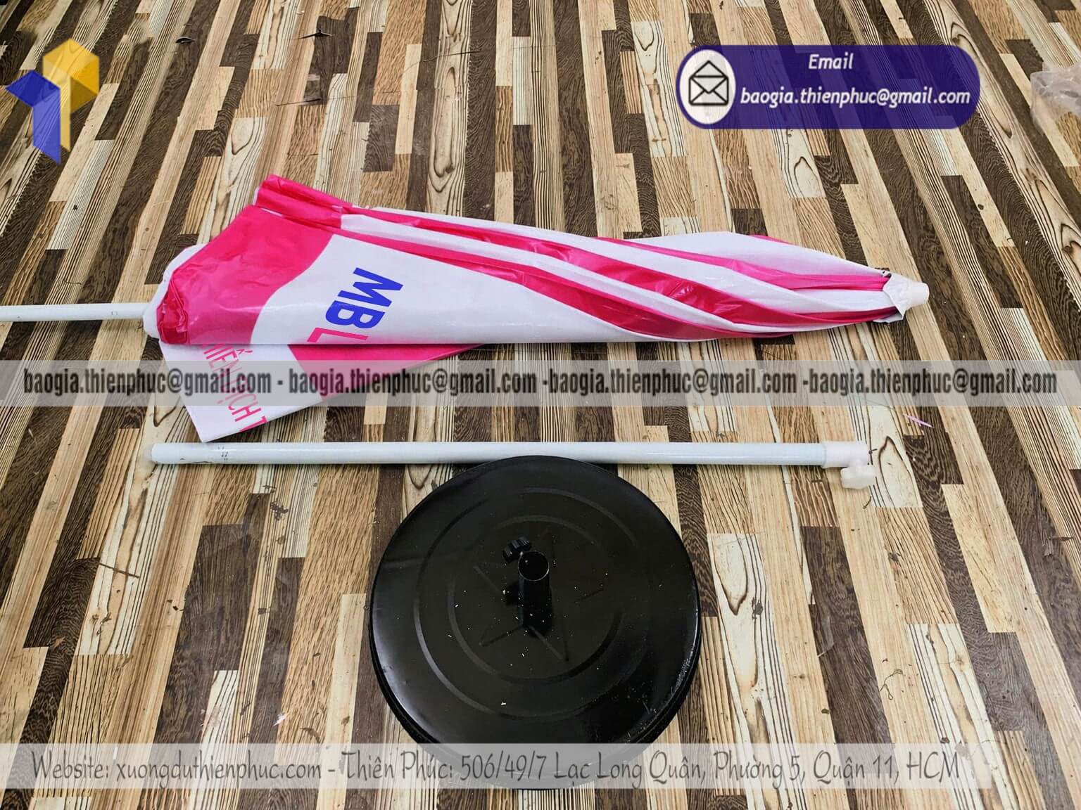 Dù tròn quảng cáo in logo chịu gió chất lượng cao hot nhất hiện nay khách săn đón