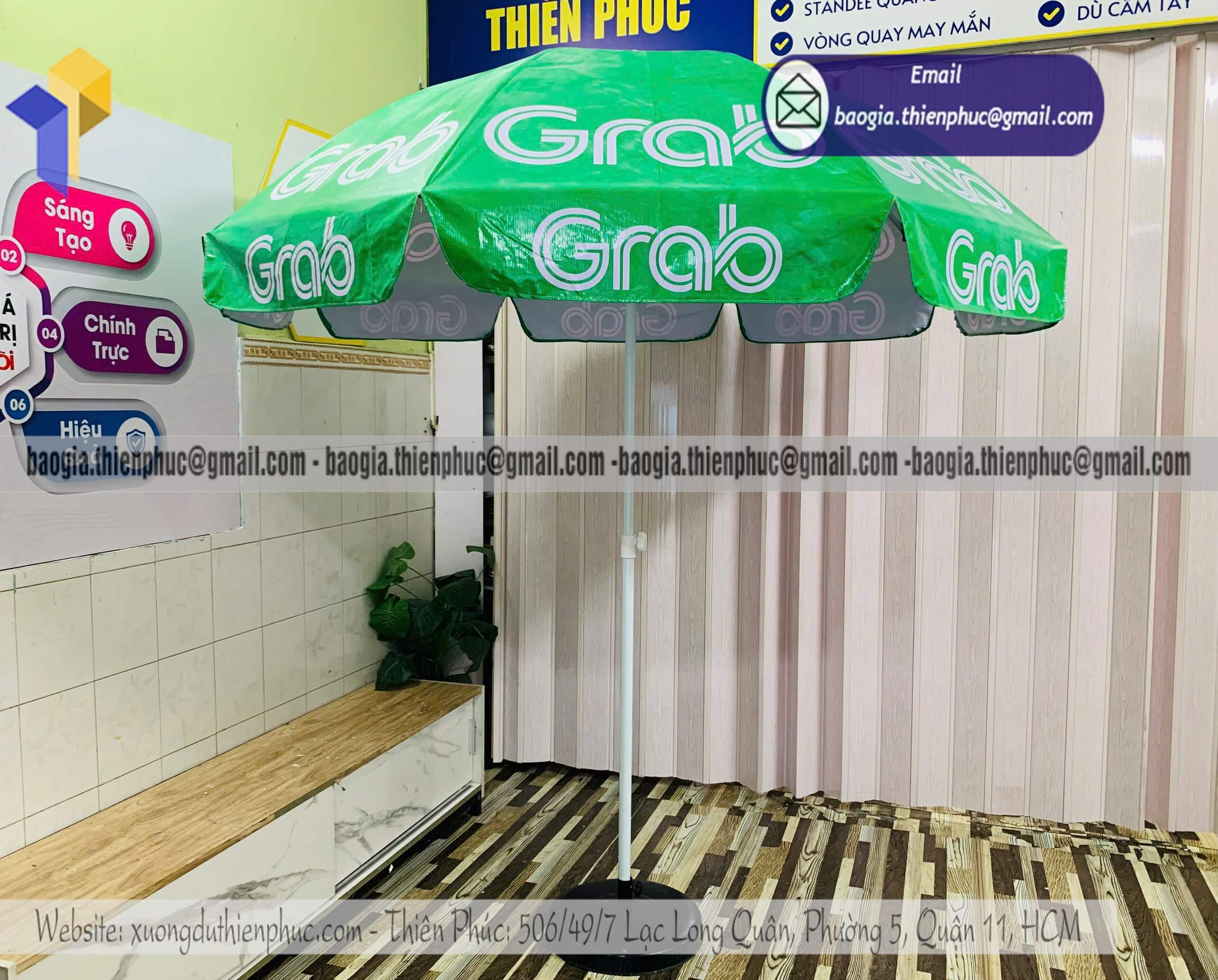 In dù tròn che quảng cáo thương hiệu chắn gió tốt quảng bá bán khắp Việt Nam