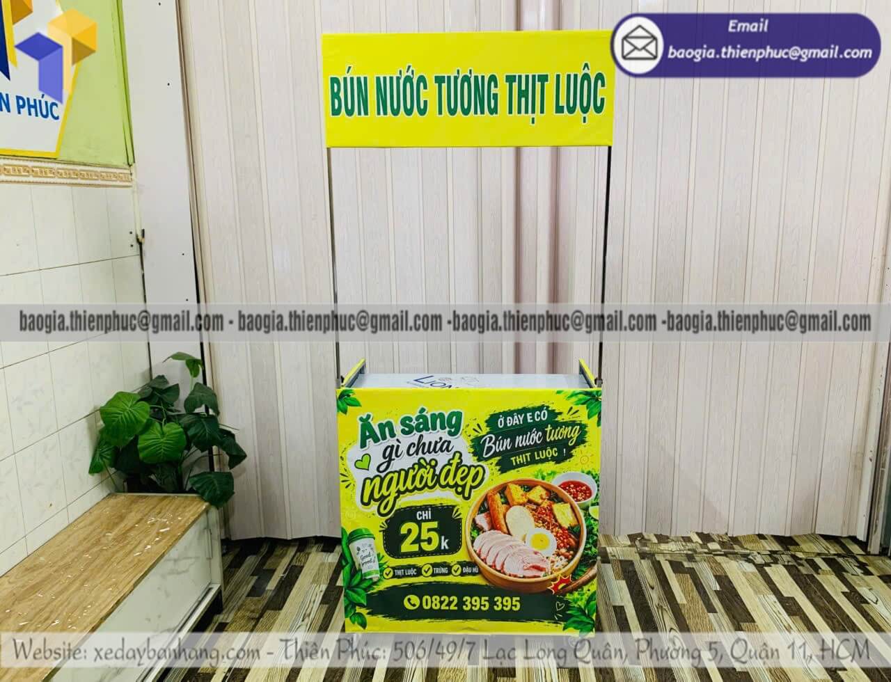 Quầy lắp ráp bán bún nước tương xếp mở di động