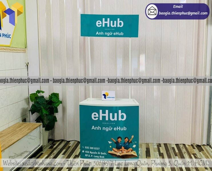 Quầy nhựa PG tiếp thị gấp gọn giới thiệu sản phẩm