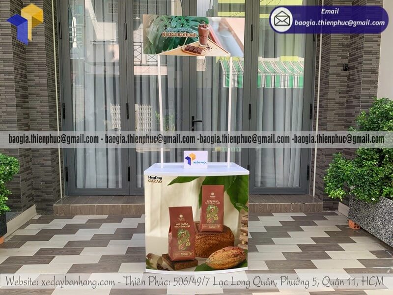 Quầy nhựa sampling bán hàng ngoài trời cho PG