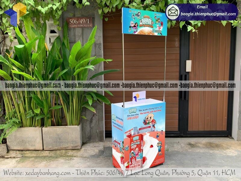 Quầy sắt cho PG phát hàng dùng thử tại siêu thị cho chiến dịch giúp tăng doanh số tức thì