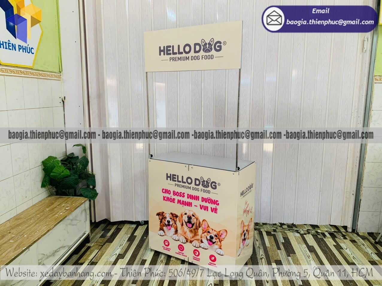 Quầy sắt sampling di động quảng bá thương hiệu event giá từ 700K tham khảo