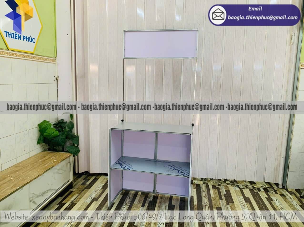 Quầy sắt sampling di động quảng bá thương hiệu event số lượng lớn cho campaing