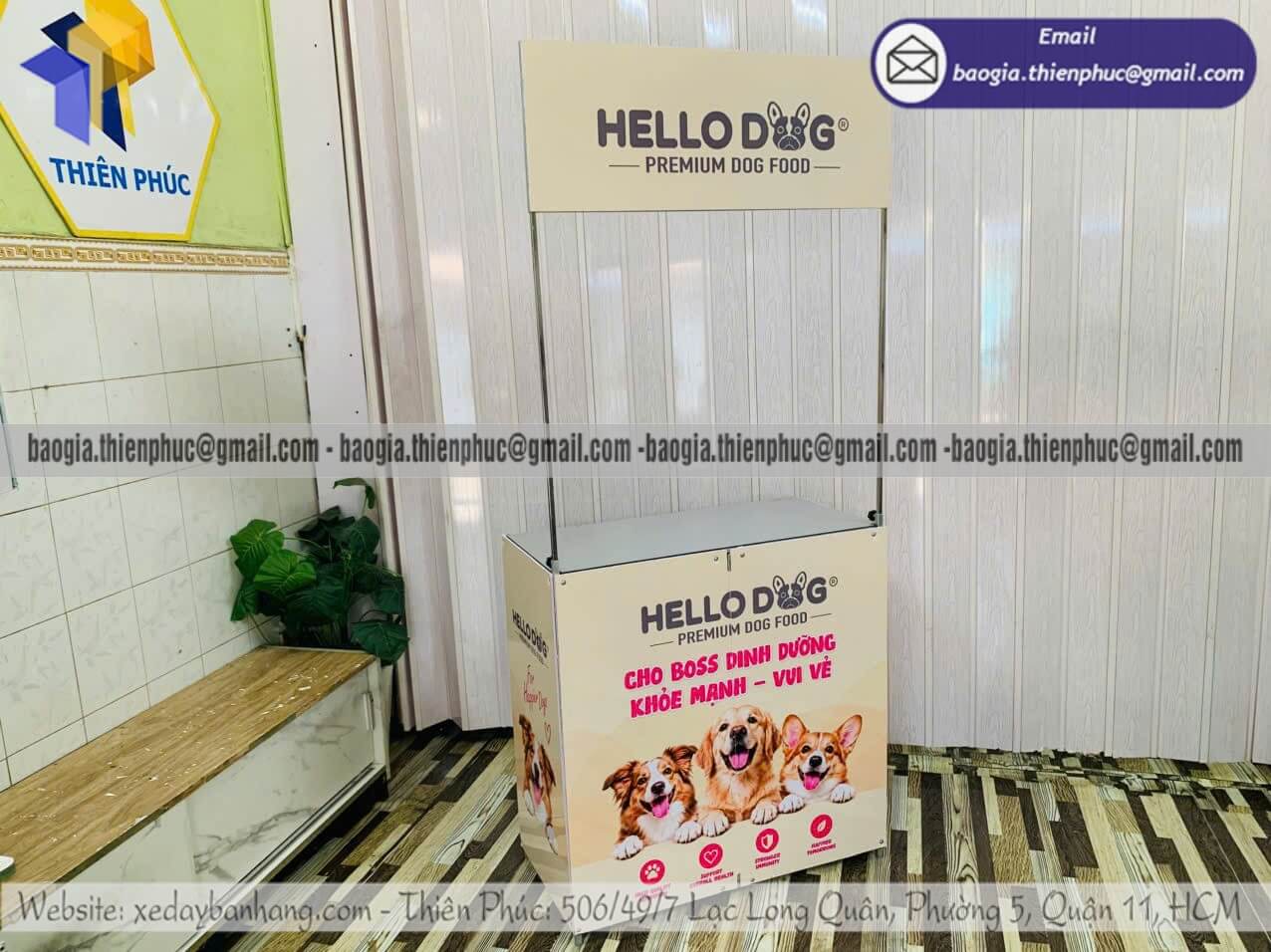 Quầy sắt sampling di động quảng bá thương hiệu event cho khu vực PG nhận diện đẹp