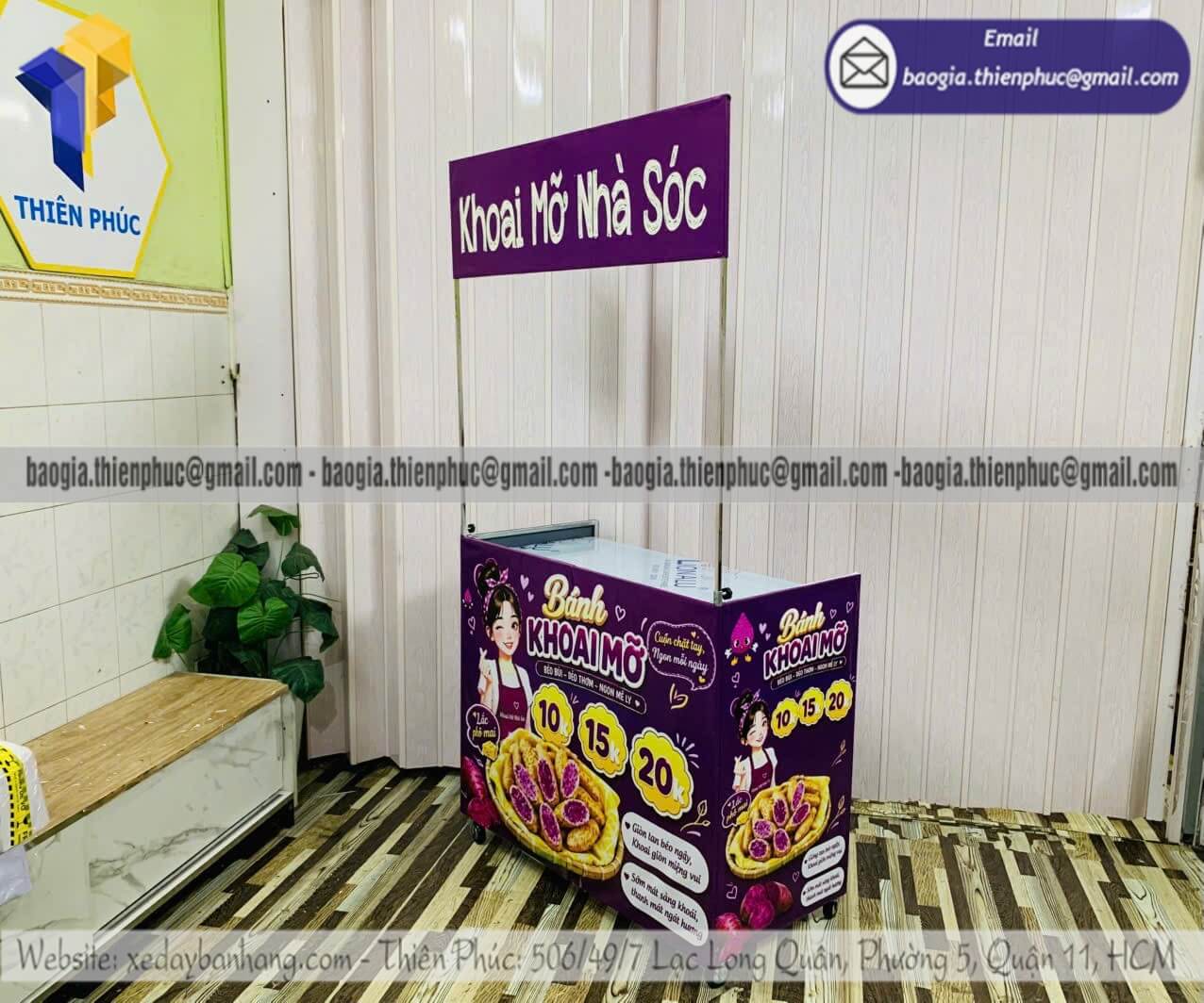 Quầy xếp bán bánh khoai mỡ vỉa hè theo yêu cầu sản xuất tại TPHCM giá tốt