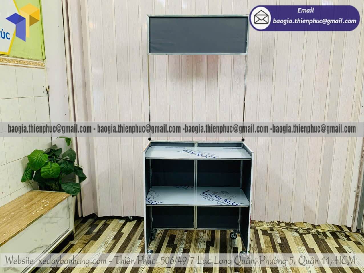 Quầy xếp bán bún thịt luộc di động dựng bán vỉa hè thiên phúc nhận sản xuất gia công