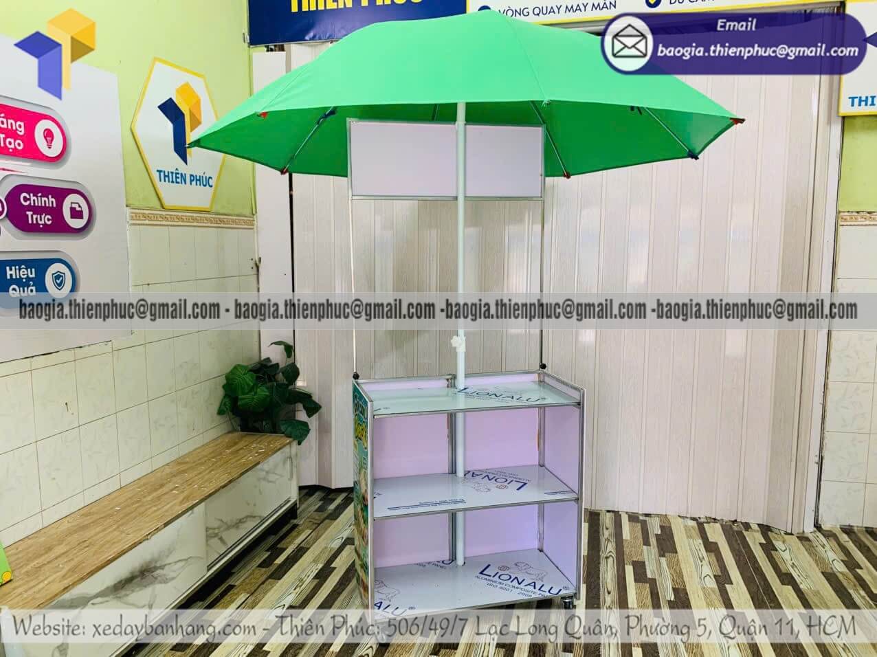 Quầy xếp gọn bán món ăn vặt lắp ráp dựng bán vỉa hè menu logo đẹp