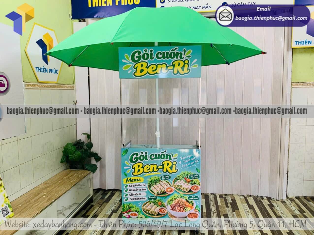 Quầy xếp gọn bán món ăn vặt lắp ráp dựng bán vỉa hè