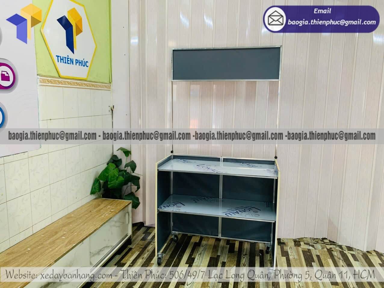 Quầy xếp gọn bán thức ăn take away bán rong lề đường gia công theo yêu cầu cực chất