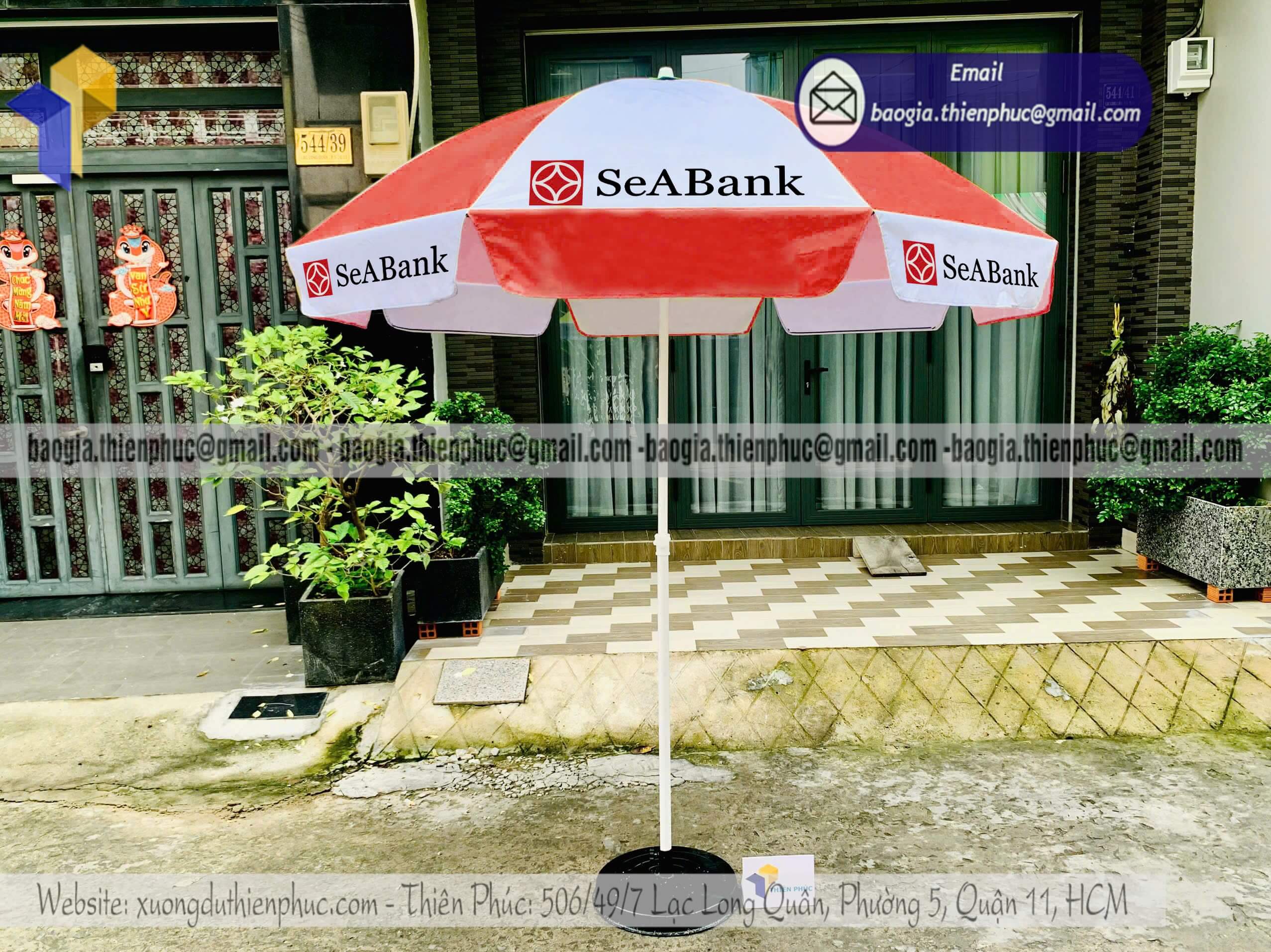 Thiết kế dù tròn event che ngoài trời doanh nghiệp theo yêu cầu bán khắp Việt Nam