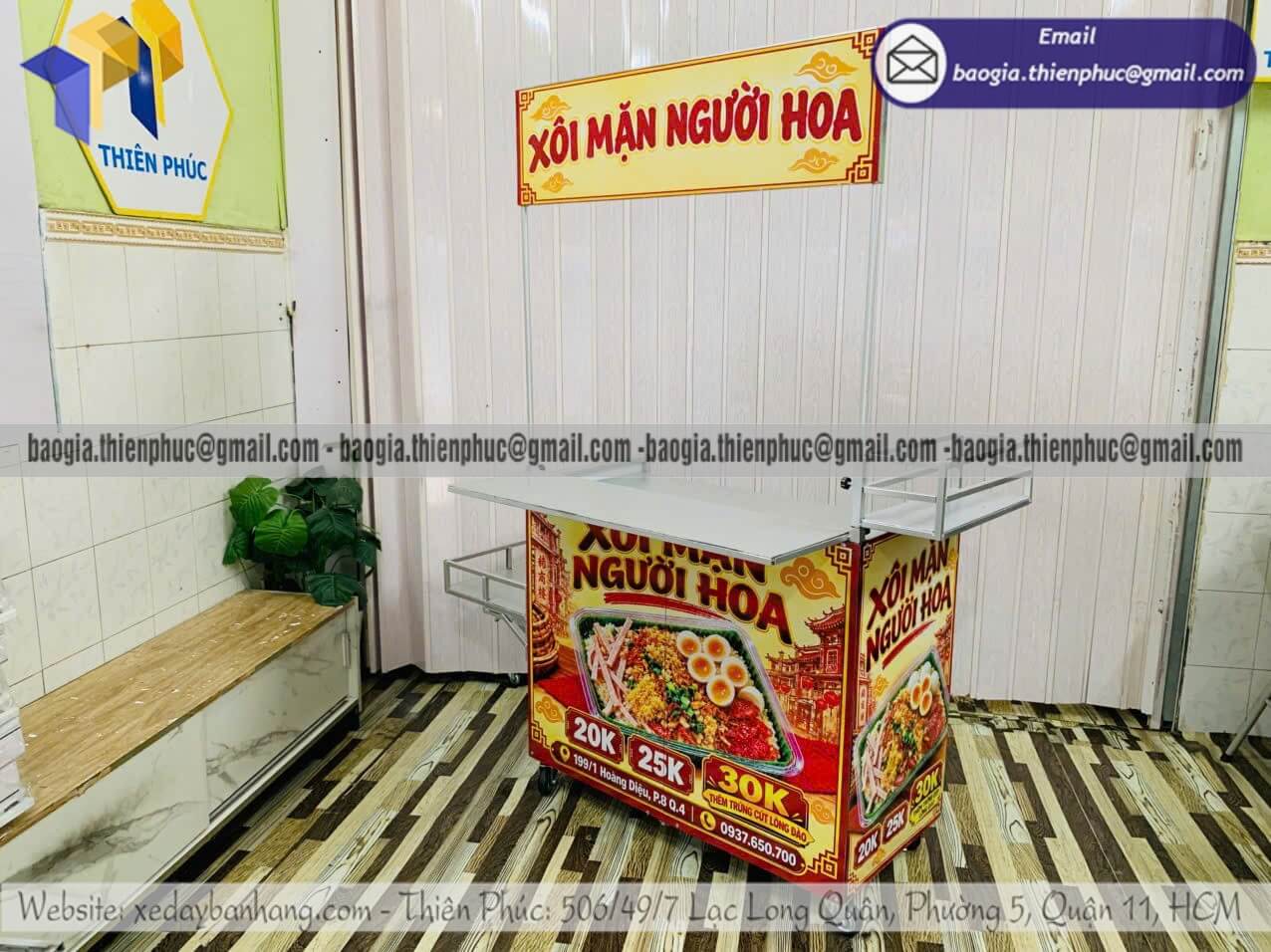 Thiết kế quầy lắp ráp bán xôi di động theo yêu cầu bán trước công ty trường học giá tốt