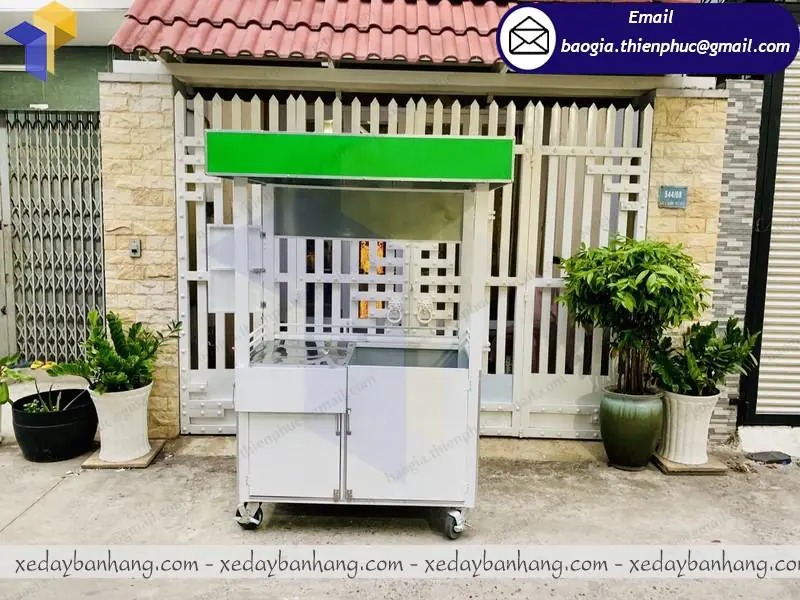 thiết kế xe bán kem dừa Thái Lan