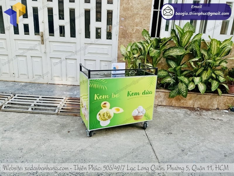 xe bán kem dừa Thái Lan giá rẻ