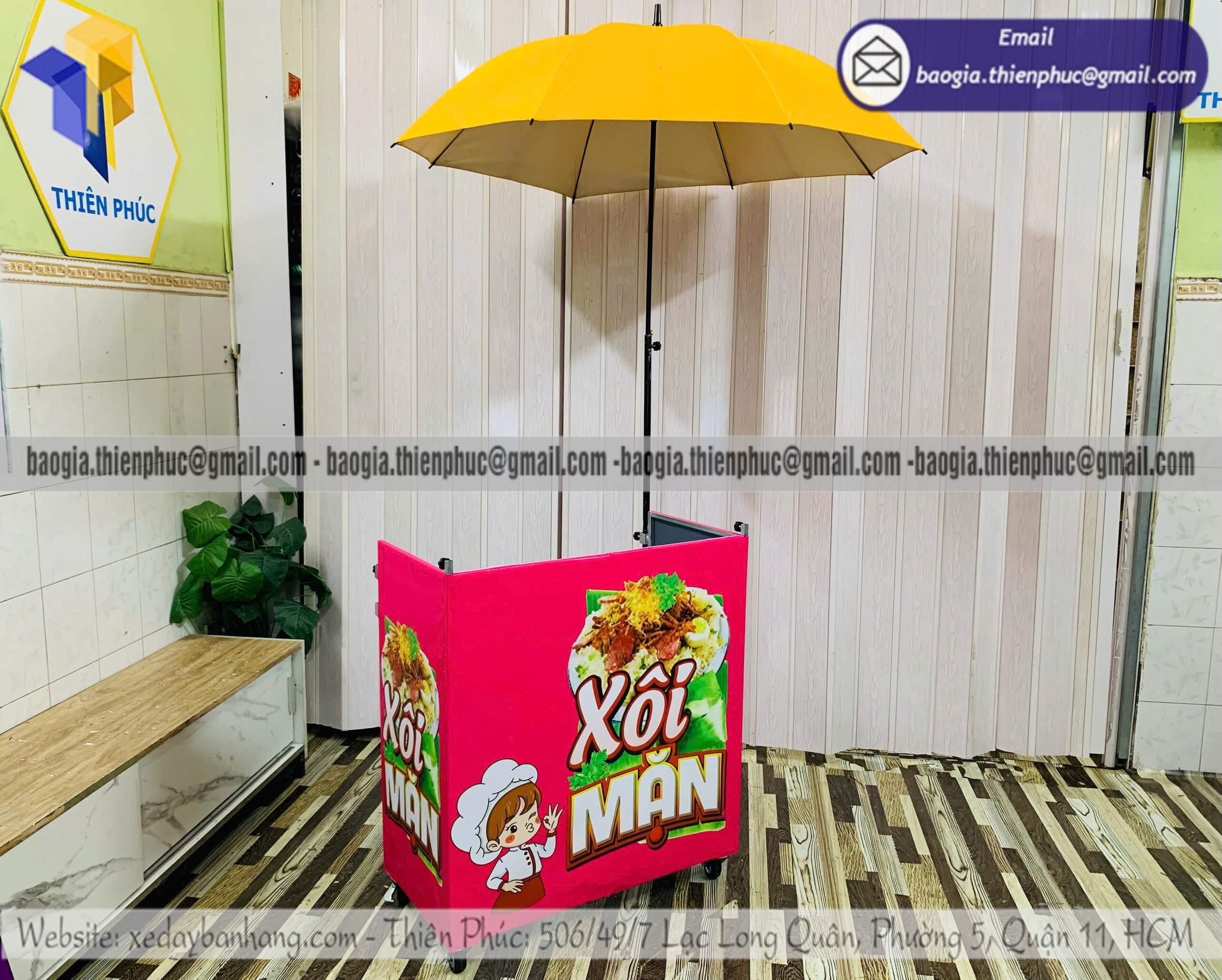 Xe bán xôi lắp ráp di động bán hàng rong xếp gọn khu công nghiệp bến xe và chợ
