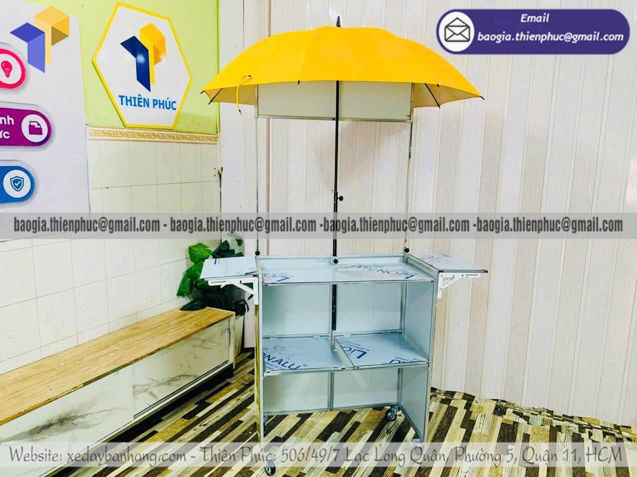 Xe xếp gọn bán thức ăn nhanh lề đường theo yêu cầu dành cho hộ kinh doanh nhỏ