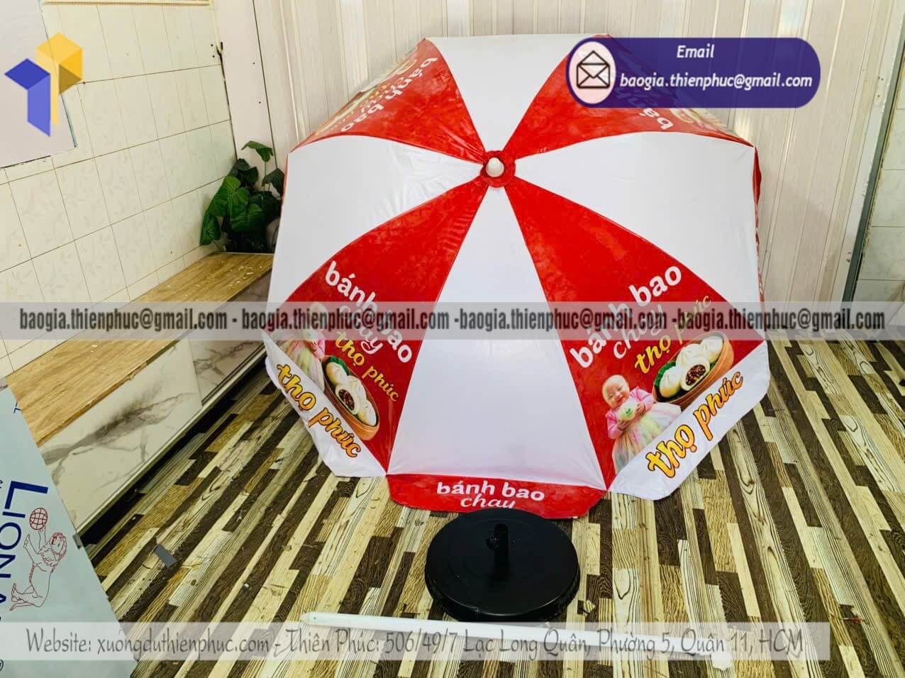Xưởng sản xuất dù bạt quảng cáo in thương hiệu rẻ giá mềm